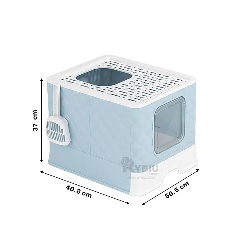 RYBIU IMPORT - Contenedor de Heces para Gatos Rosado Y+Ligas de Regalo