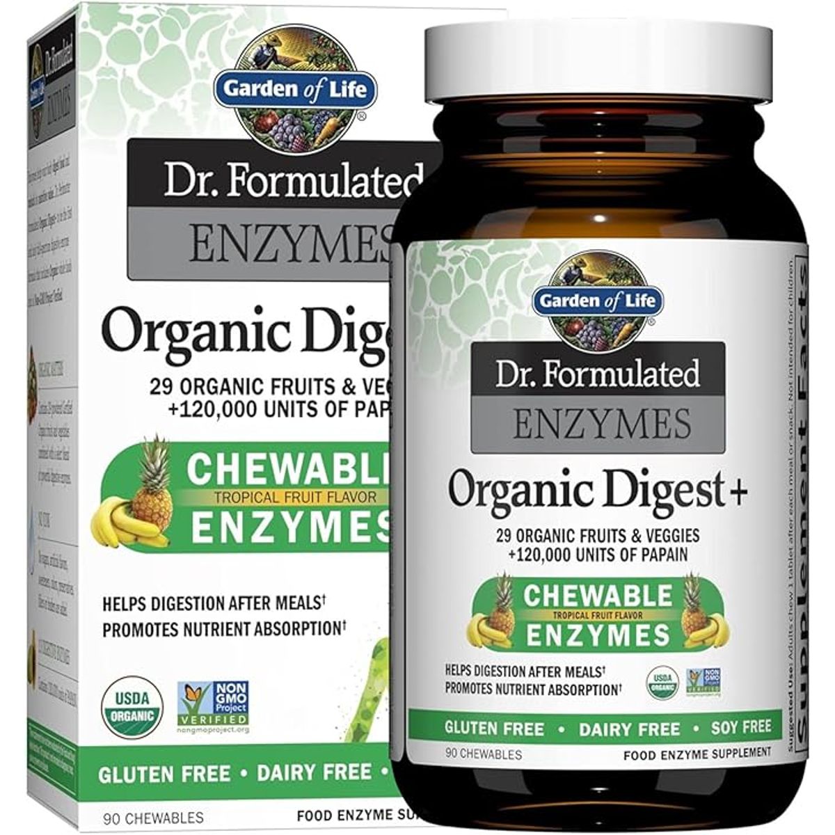GENERICO - Garden of Life Dr. Formulated Enzimes Organic Digestive+ 90 capsulas