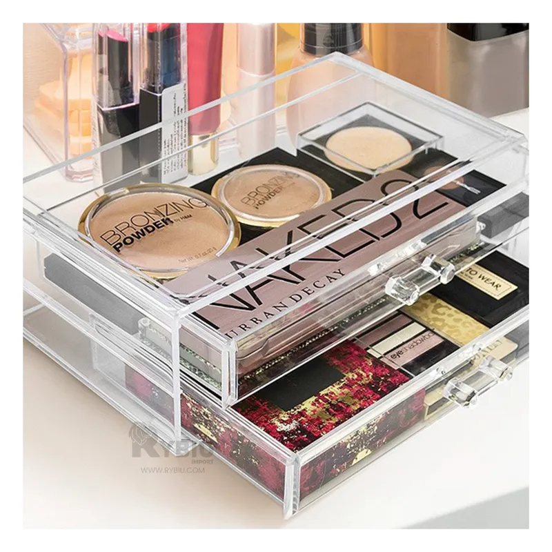 GENERICO - Caja Espaciosa de Maquillaje Transparente Y+Papel de Regalo