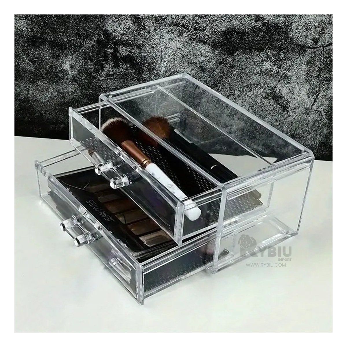 GENERICO - Cofre Moderno de Maquillaje Transparente Y+Regalo Agendita