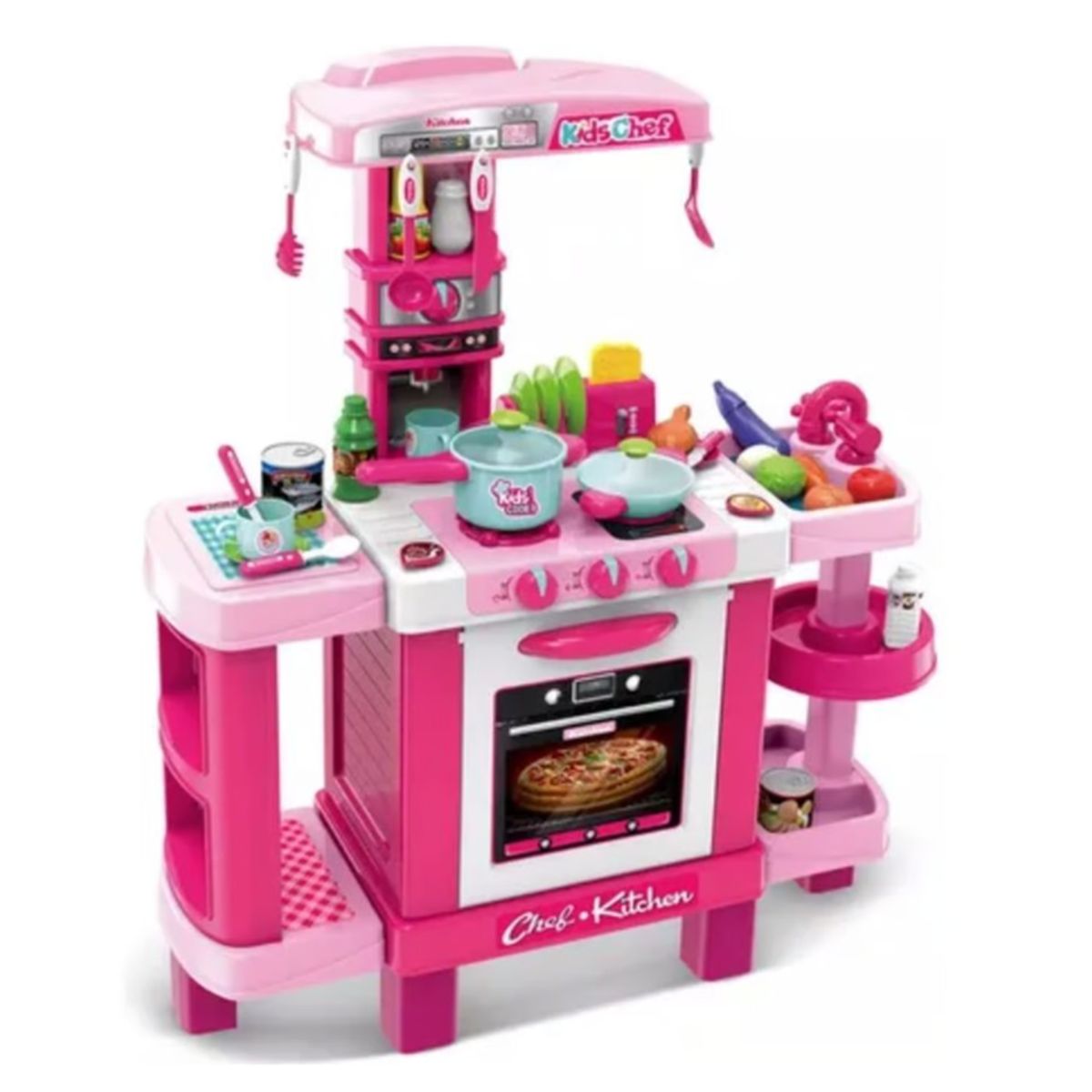 GENERICO - Set De Cocina Little Magic Chef Rosado