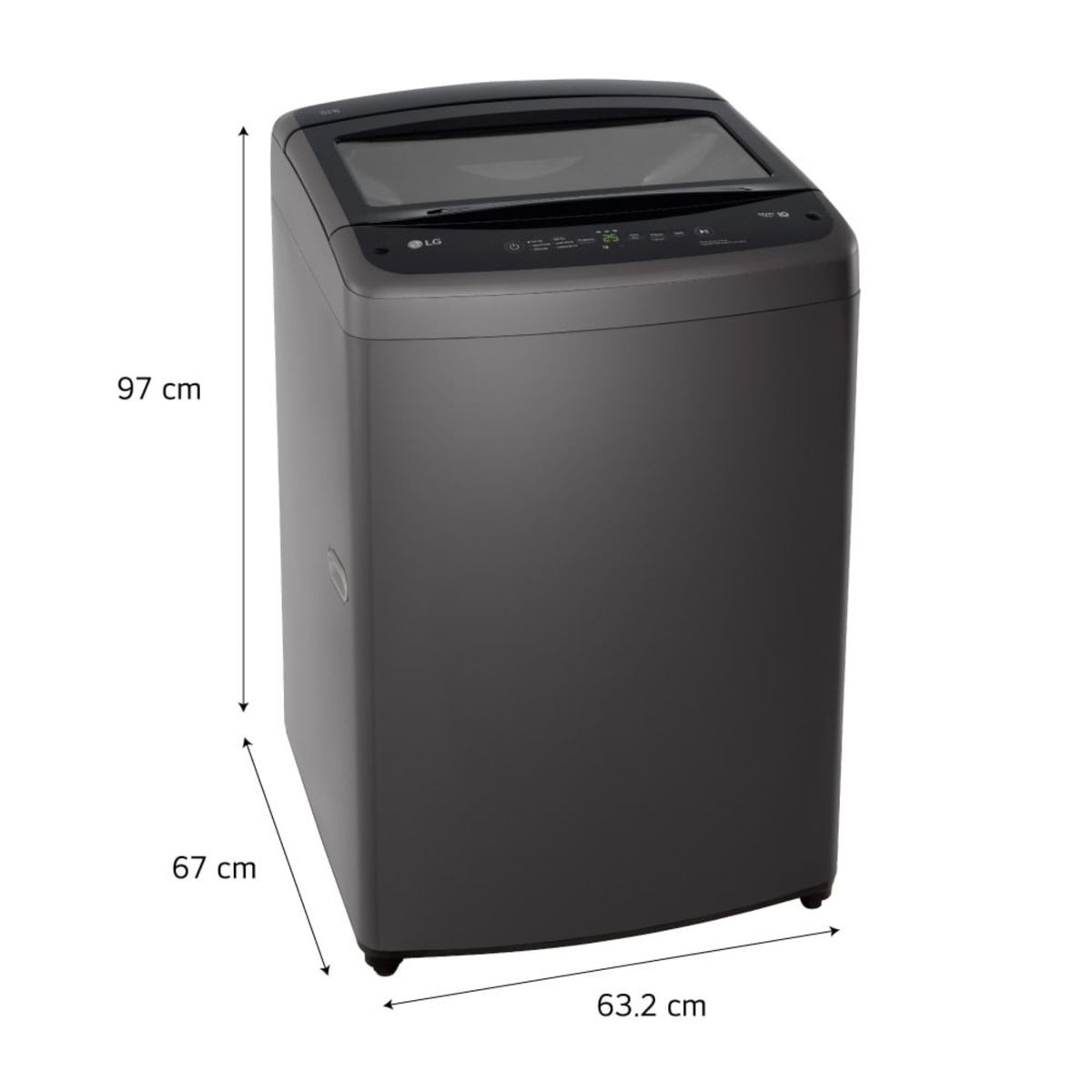 LG - Lavadora  LG WT19BVTB 19 Kg Turbodrum Carga Superior Negro Claro