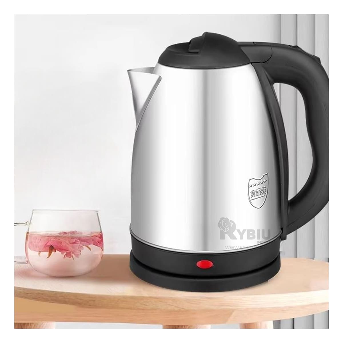 RYBIU IMPORT - Calentador Estilizado de Agua en Plateado Y+Gift MiniAgenda.