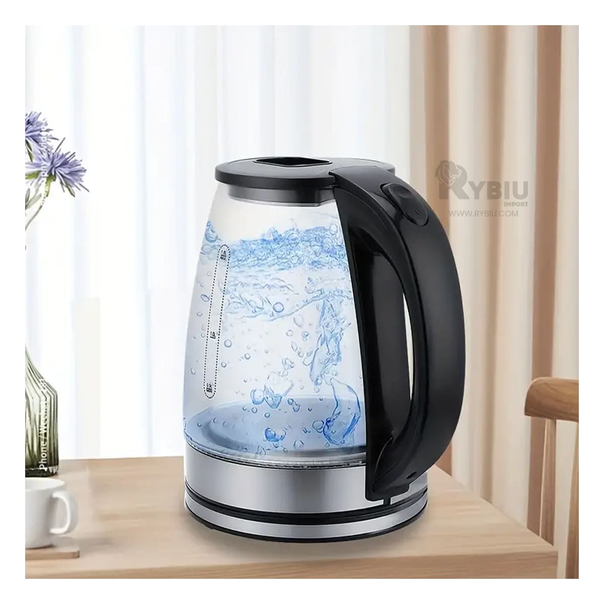 RYBIU IMPORT - Calentador de Agua Fino Transparente Y+Banderitas Adhesivas.