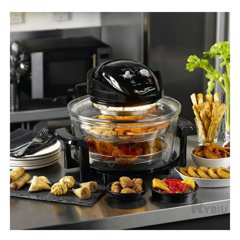RYBIU IMPORT - Freidora para Papas Fritas Color Negro Y+Papel de Regalo