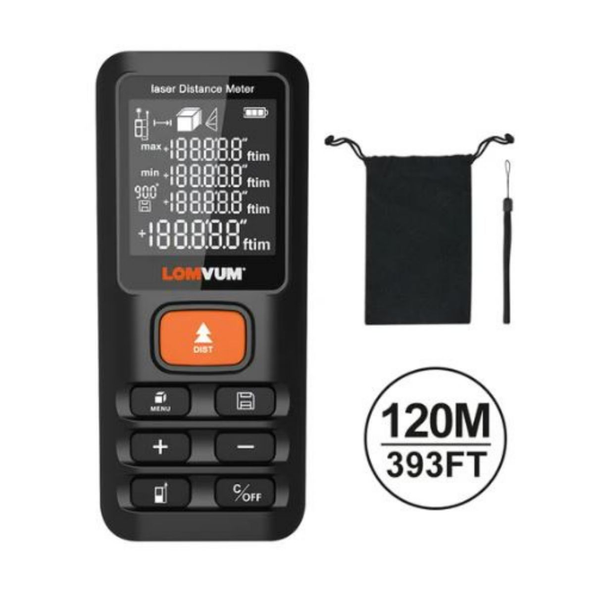 LOMVUM - Wincha Laser Digital Distanciometro Lomvum De 120 metros