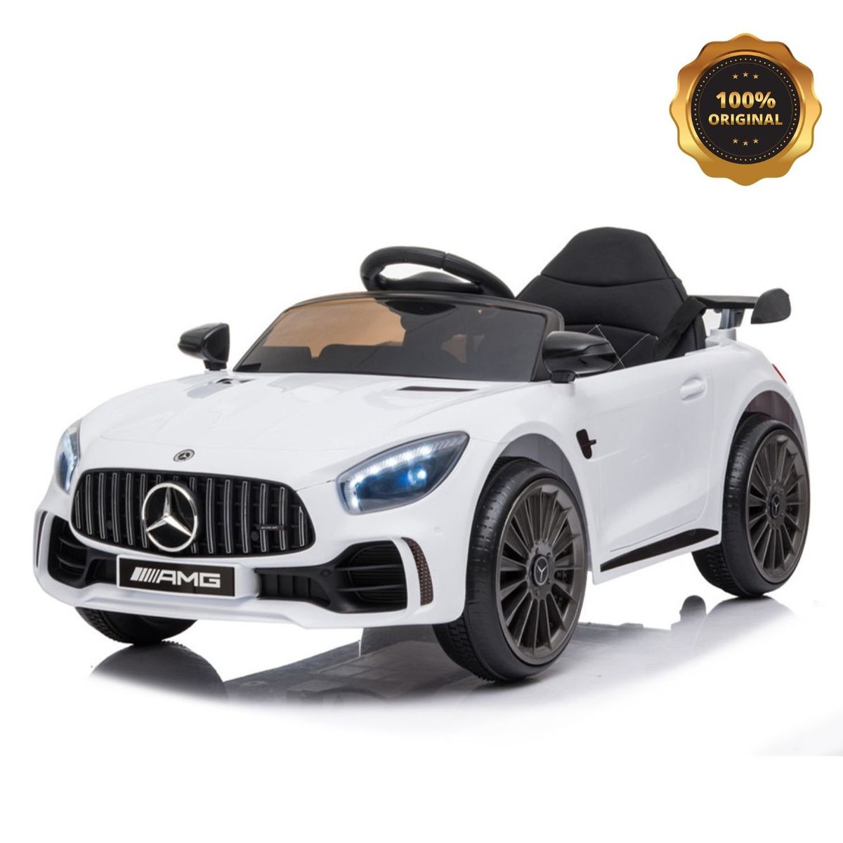 MERCEDES BENZ - Carro a Batería Mercedes Benz Gtr Original Licenciado Blanco