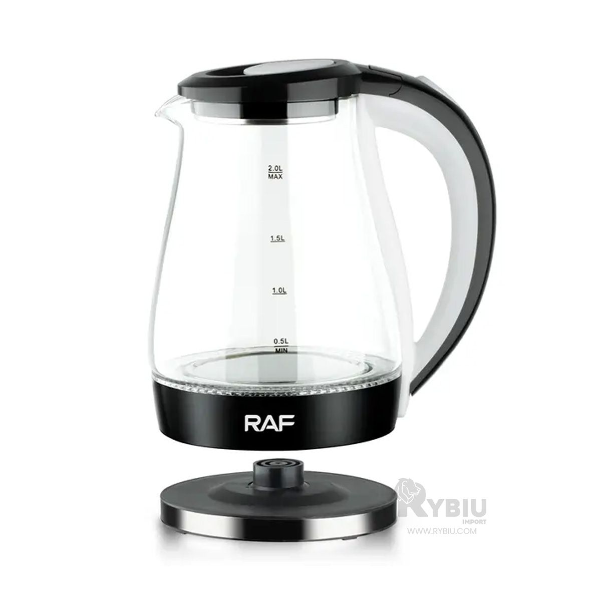 RYBIU IMPORT - Calentador de Agua de 2L en Negro Y+Regalo Ligas para Peinar