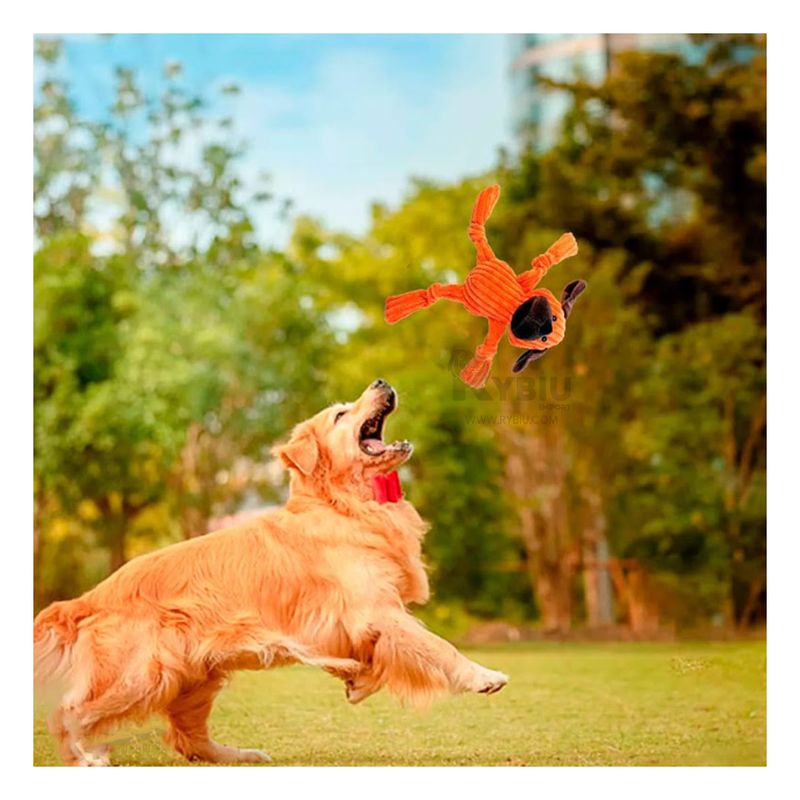 GENERICO - Peluche Adorable en Forma de Perro Naranja Y+Papel de Regalo