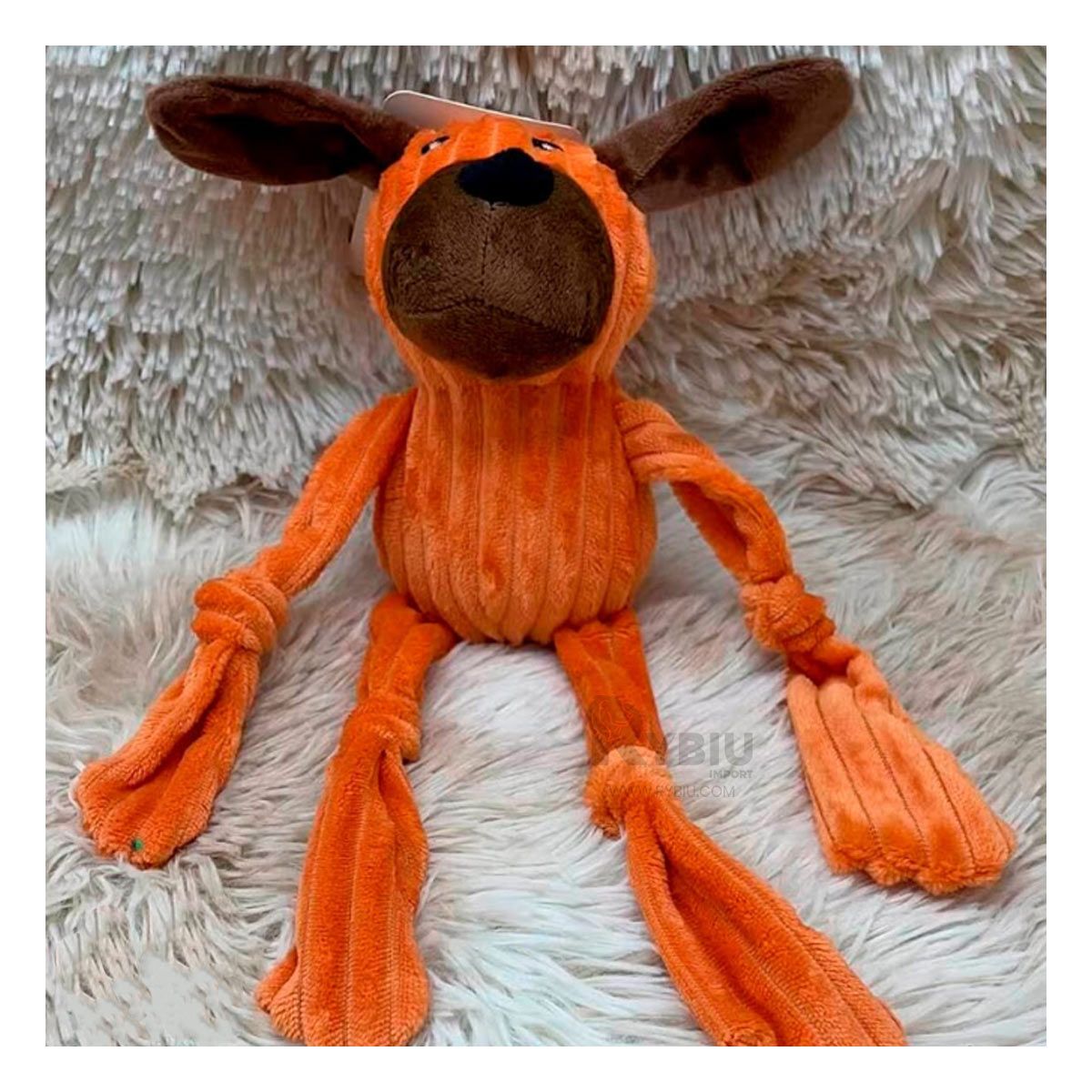GENERICO - Peluche con Forma de Perro Didactico Color Naranja
