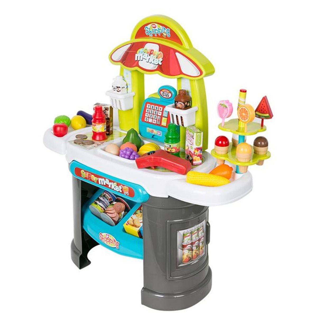 GENERICO - Set De Juguete Supermercado Real Con Caja Registradora