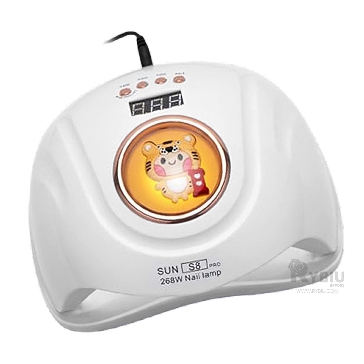 GENERICO - Linterna de Manicure Moderna Tigre en Blanco Y+Gift Stickers