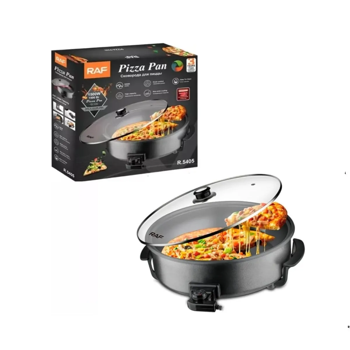 GENERICO - SARTEN ELÉCTRICO PORTÁTIL MULTIUSOS RAF R5405.