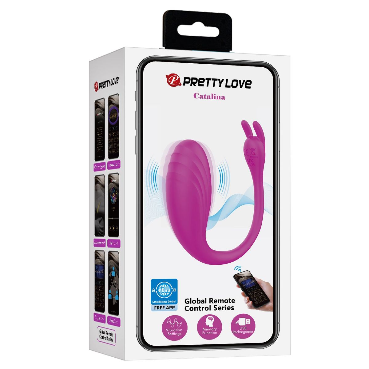 PRETTY LOVE - Vibrador a Distancia Catalina Doble Estimulación Silicona Médica y App