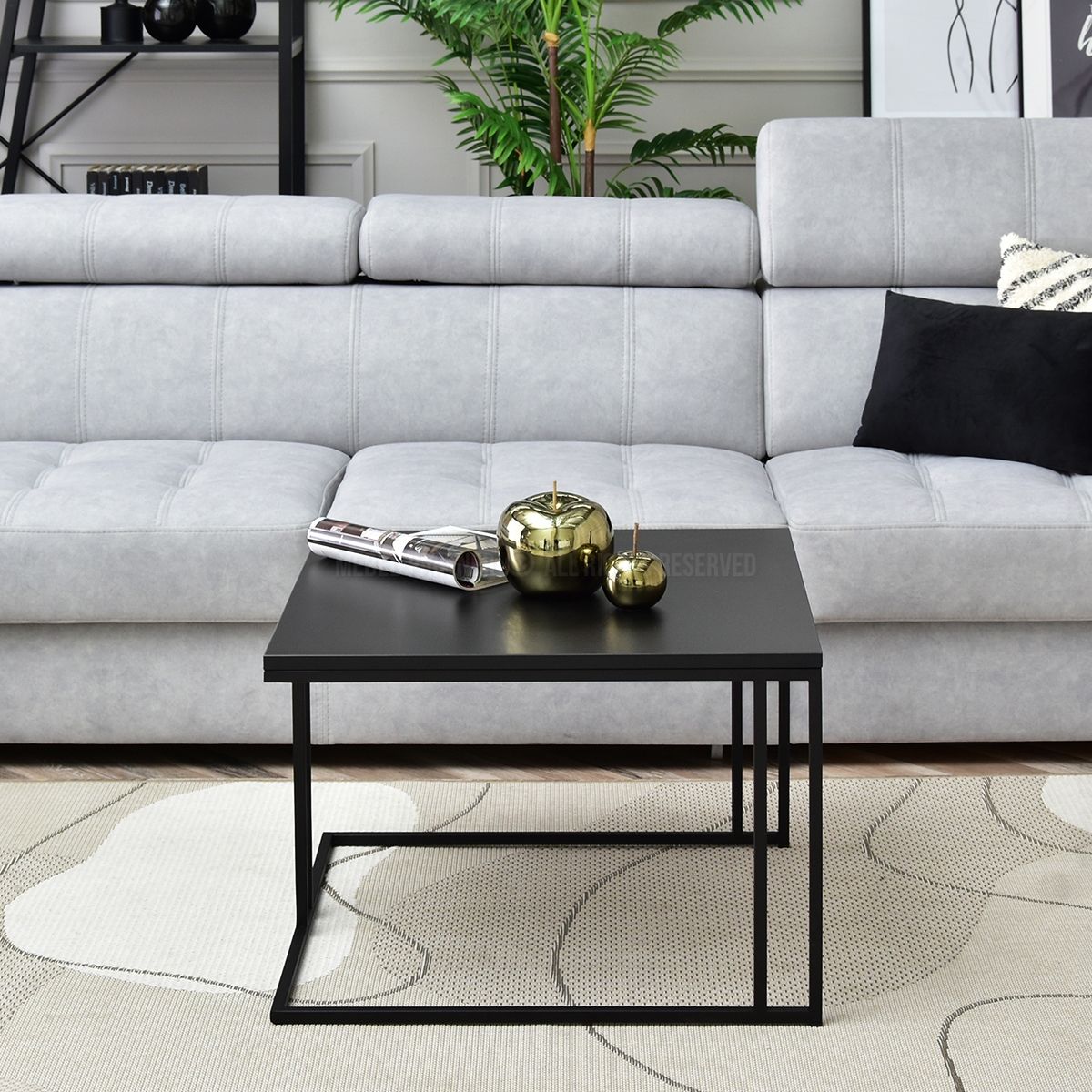 TU MESITA - Mesa de Centro Industrial Gigi color Negro TU MESITA