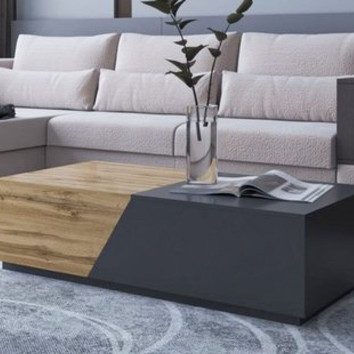 TU MESITA - Mesa de Centro Moderna Marbella NegroDuna TU MESITA