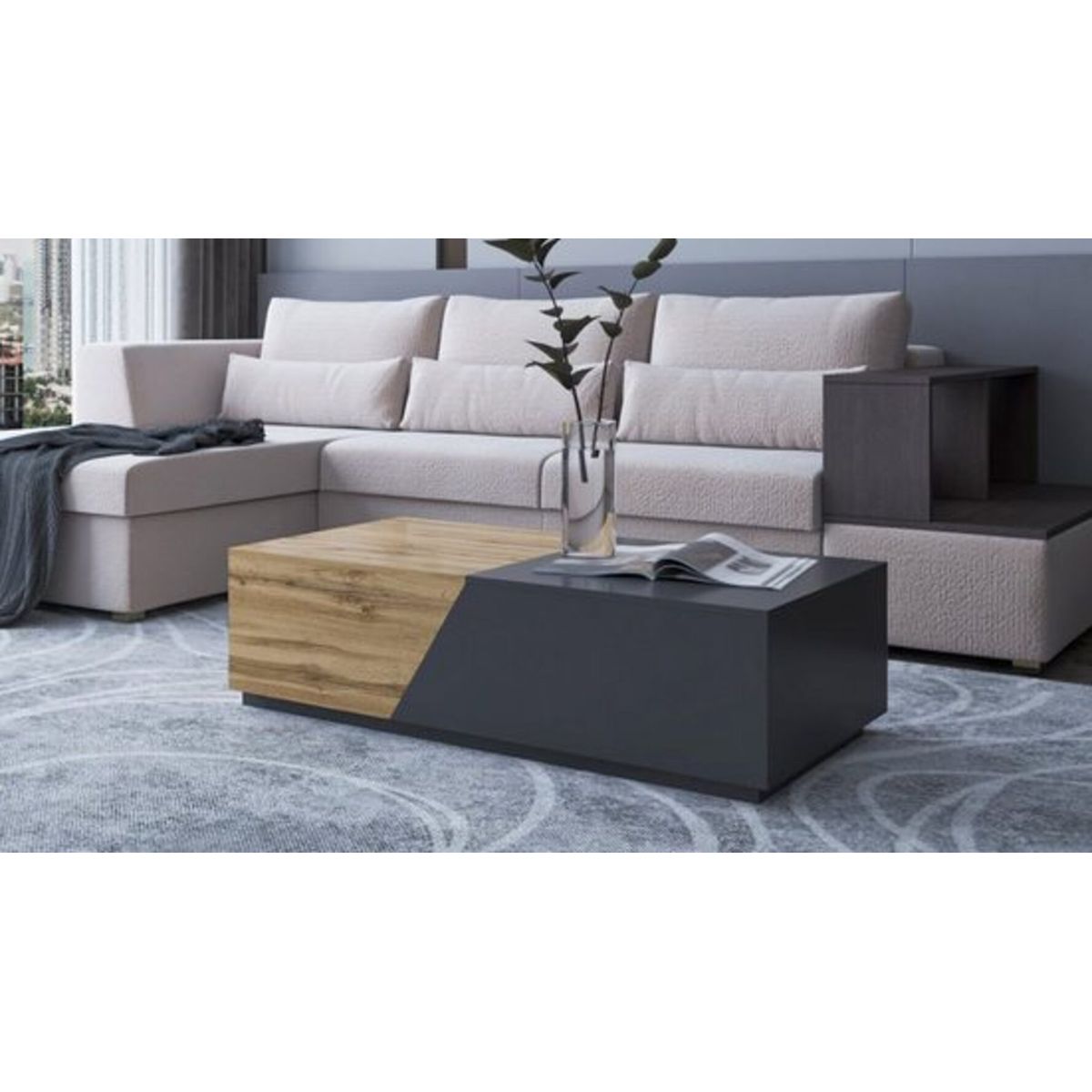 TU MESITA - Mesa de Centro Moderna Marbella NegroDuna TU MESITA