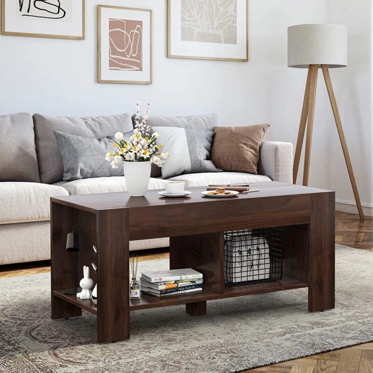 TU MESITA - Mesa de Centro Olympia Marrón TU MESITA