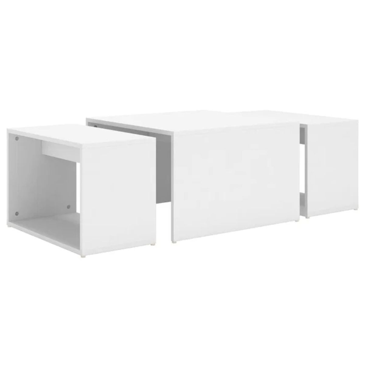 TU MESITA - Mesa de Centro Ricotta 3 pzas color Blanco TU MESITA