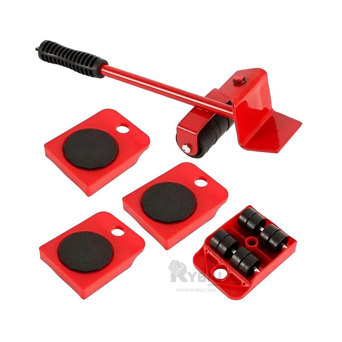 GENERICO - Kit de Herramientas para Movilizar Muebles en Color Rojo