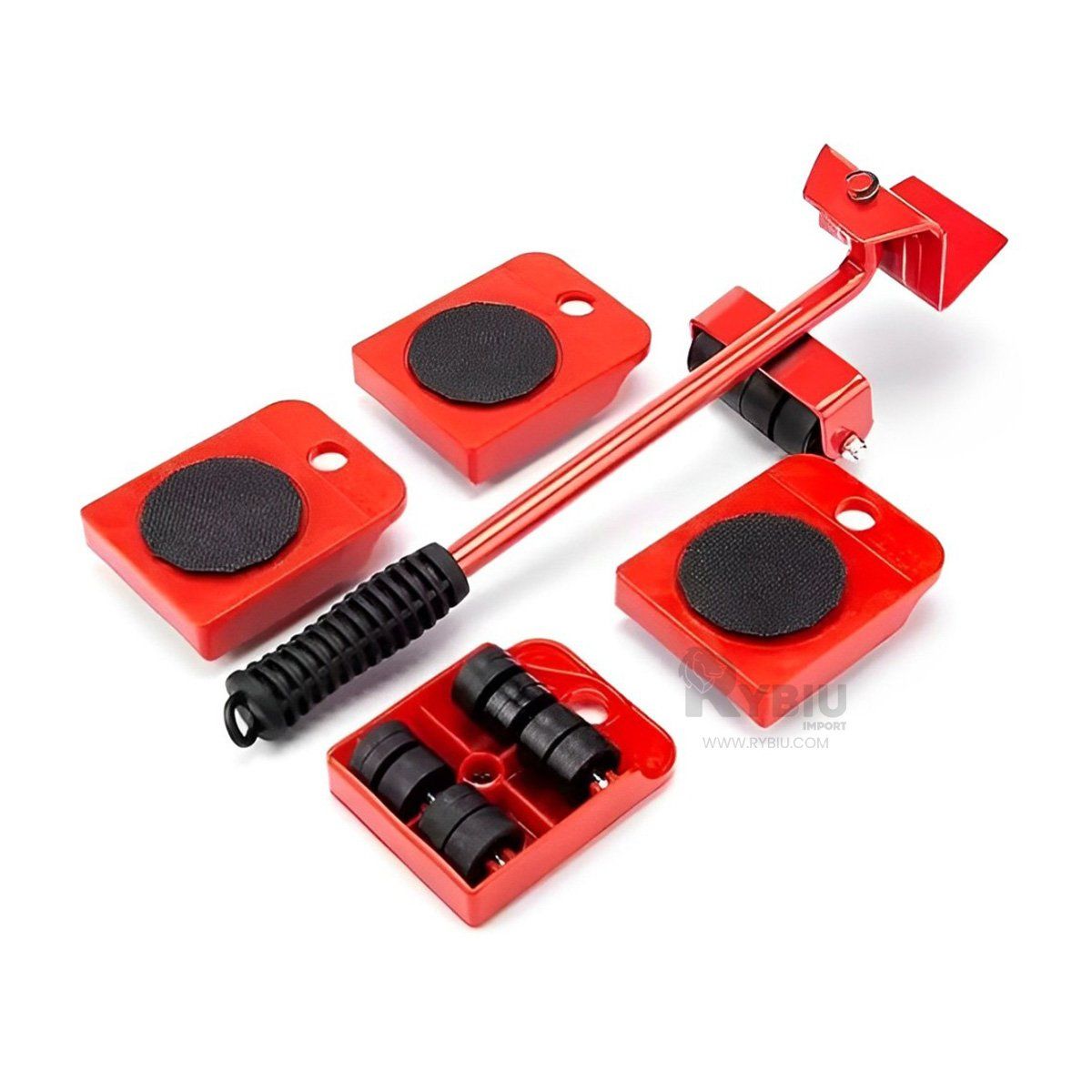 GENERICO - Kit de Herramientas para Movilizar Muebles en Color Rojo