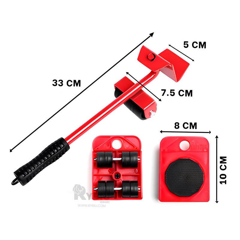 GENERICO - Gata de Movimiento de Muebles en Tono Rojo Y+Ligas de Regalo