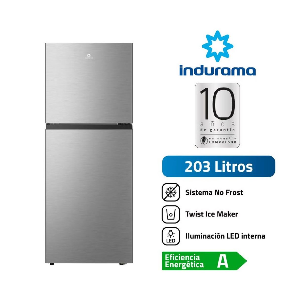 INDURAMA - REFRIGERADOR INDURAMA TOP MOUNT 203L RI-359