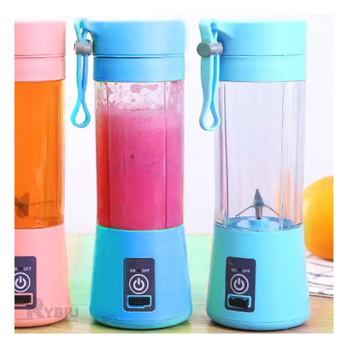 RYBIU IMPORT - Batidora Convencional de Color Celeste Y+Gift Stickers