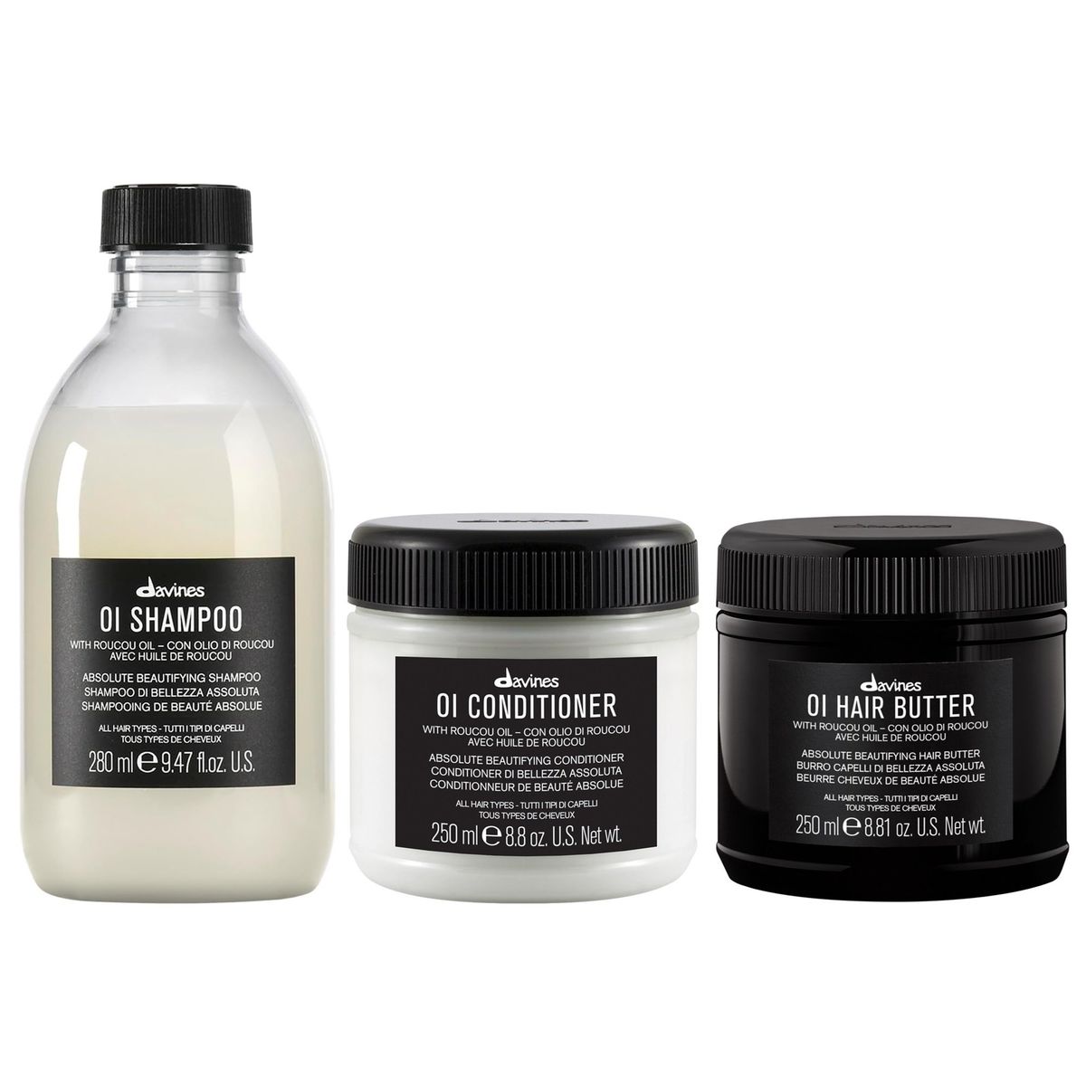 DAVINES - Shampoo Antioxidante 280ml + Acondicionador + Hair Butter Davines OI