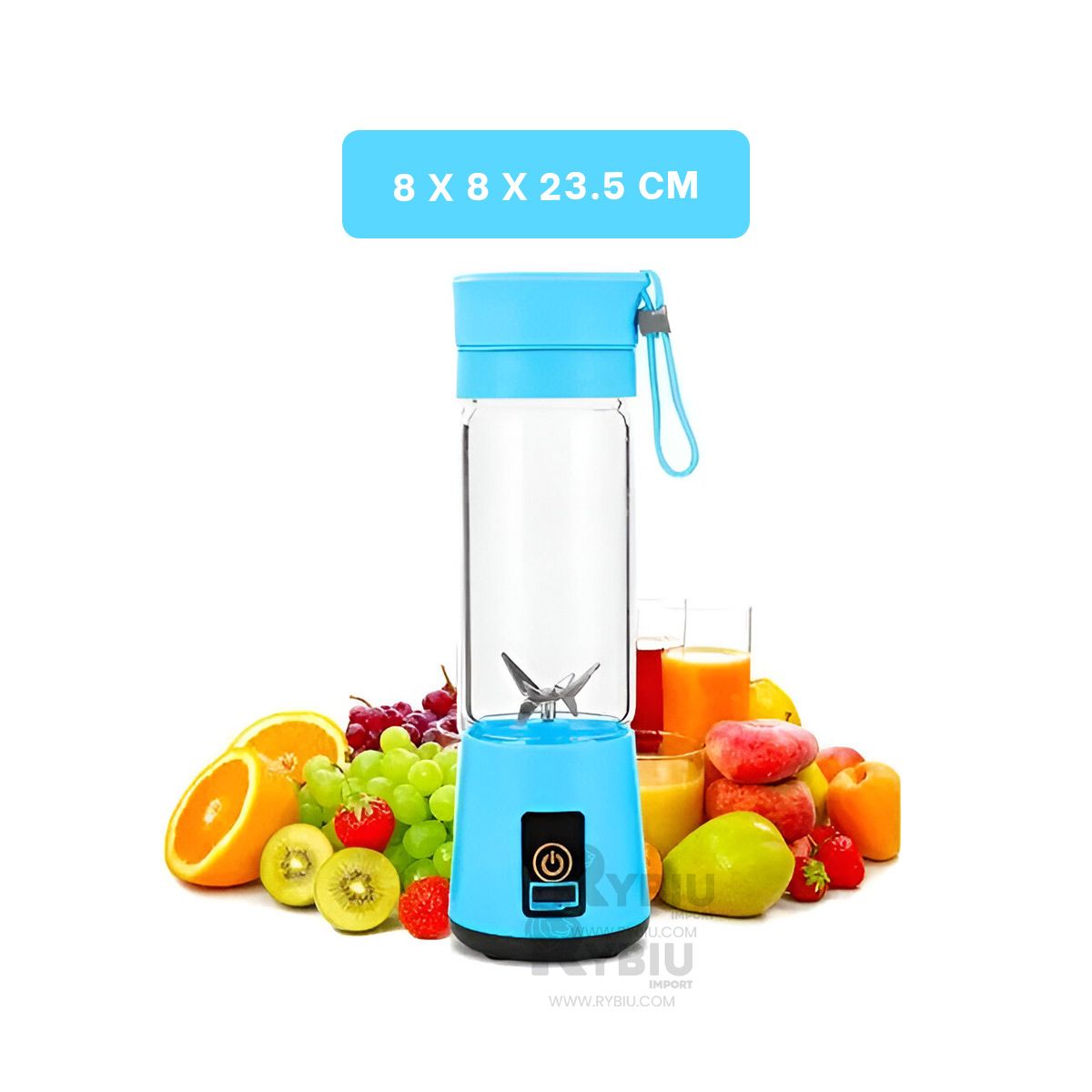 RYBIU IMPORT - Mezcladora para Casa Tono Celeste Y+Regalo Ligas para Peinar