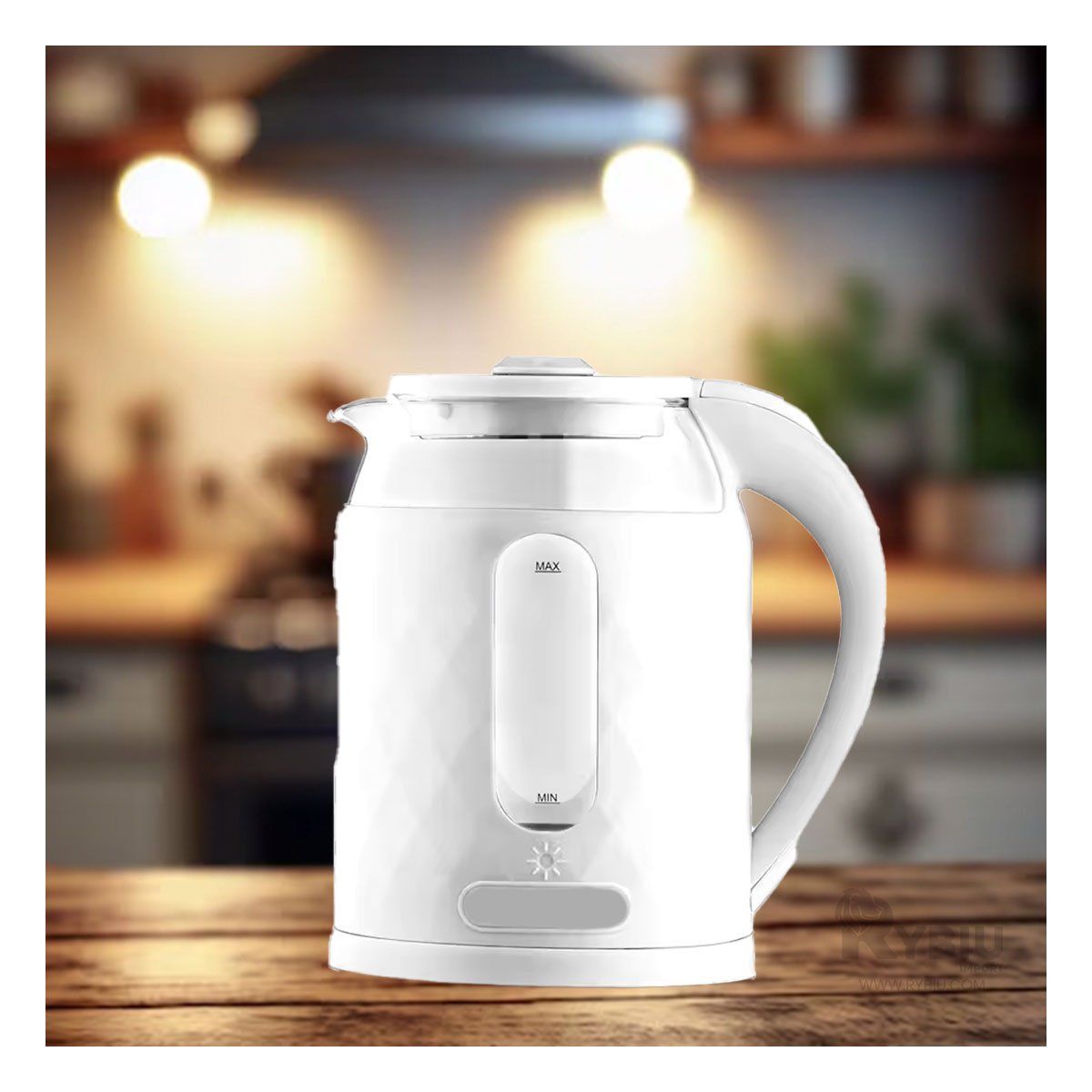 GENERICO - Hervidor Versatil de Vidrio Practico en 2L en Color Blanco