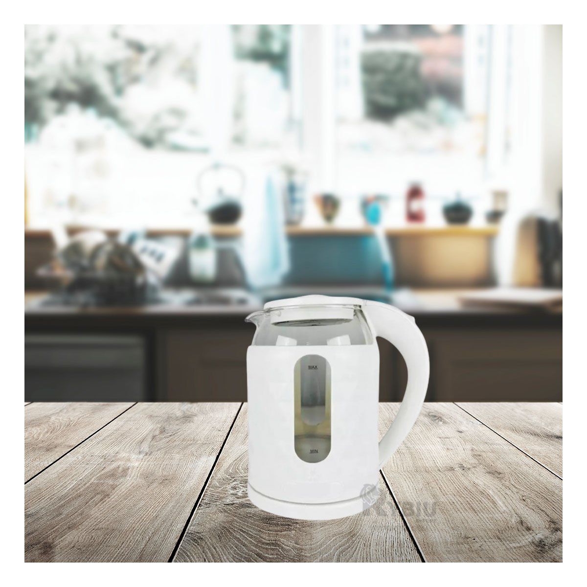 GENERICO - Hervidor Compacto de 2L en Color Blanco Y+Papel de Regalo