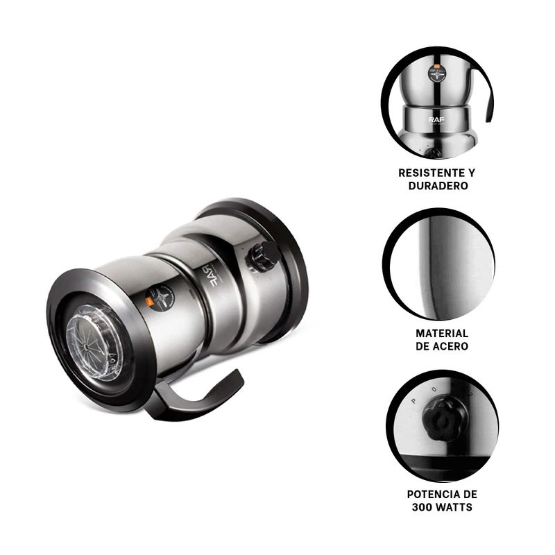 GENERICO - Molino Compacto en Plateado Y+Regalo Ligas para Peinar