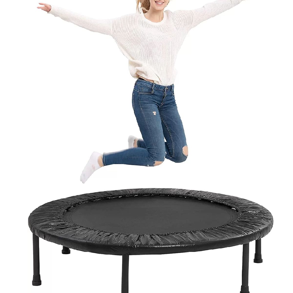 EVERBEST - Trampolin Aerobico Saltarin EVERBEST de 90cm Diametro y Altura 20cm