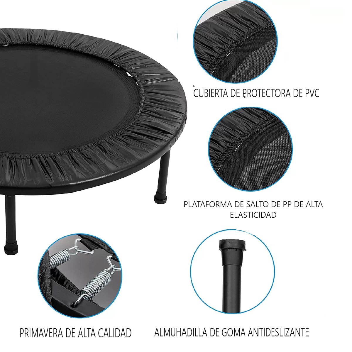 EVERBEST - Trampolin Aerobico Saltarin EVERBEST de 90cm Diametro y Altura 20cm