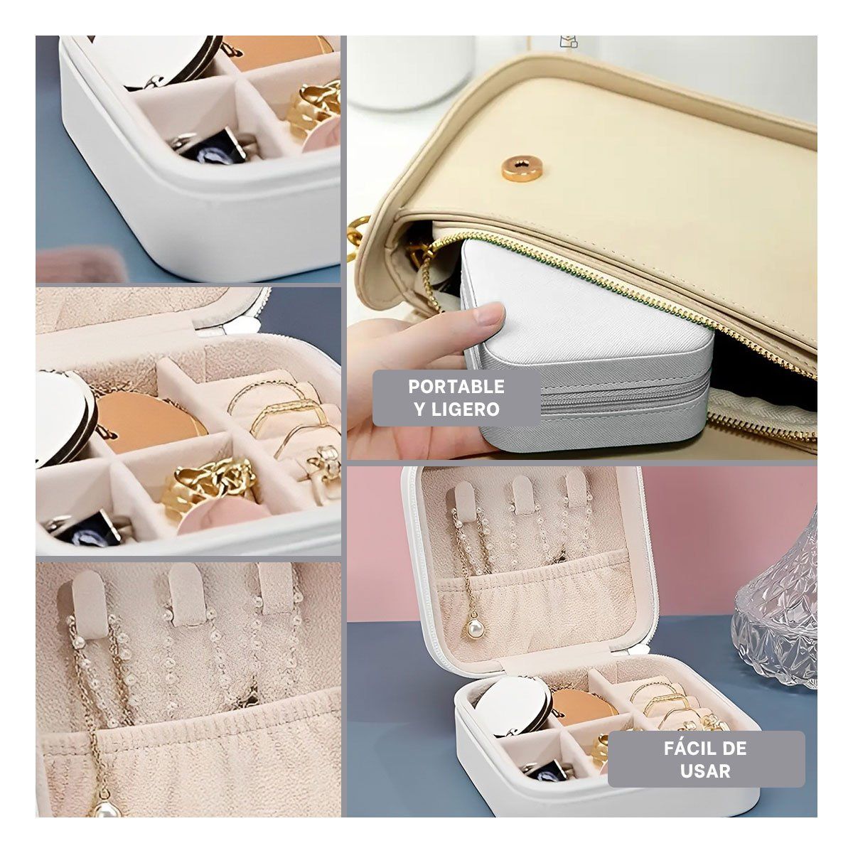 GENERICO - Alhajero Pequeño en Tonalidad Blanco Y+Ligas de Regalo
