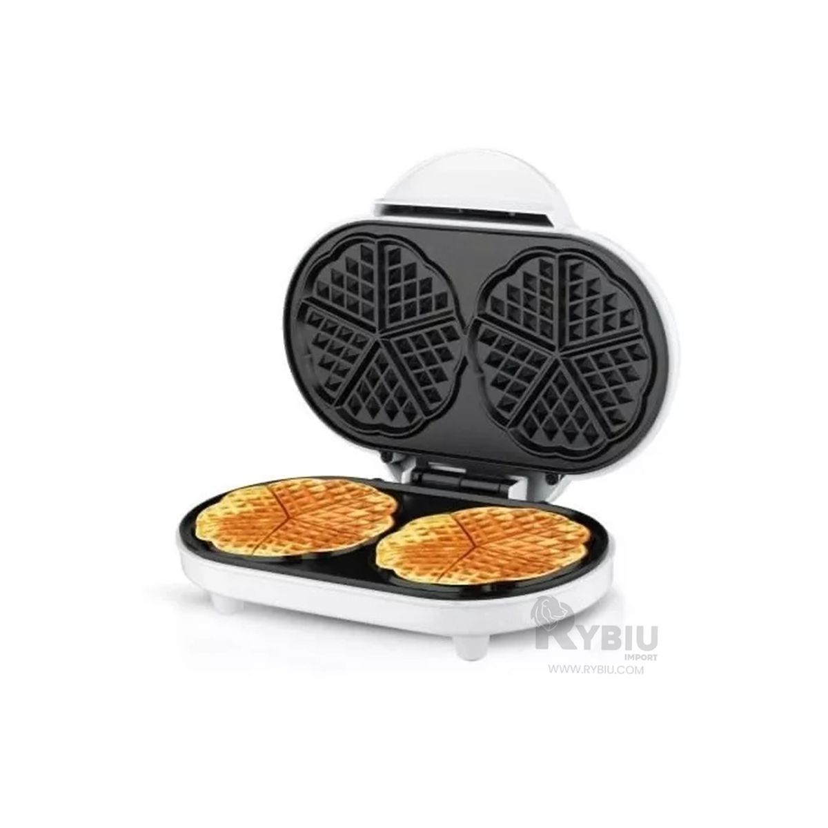 GENERICO - Waflera Electrica Doble para Waffles en Color Blanco