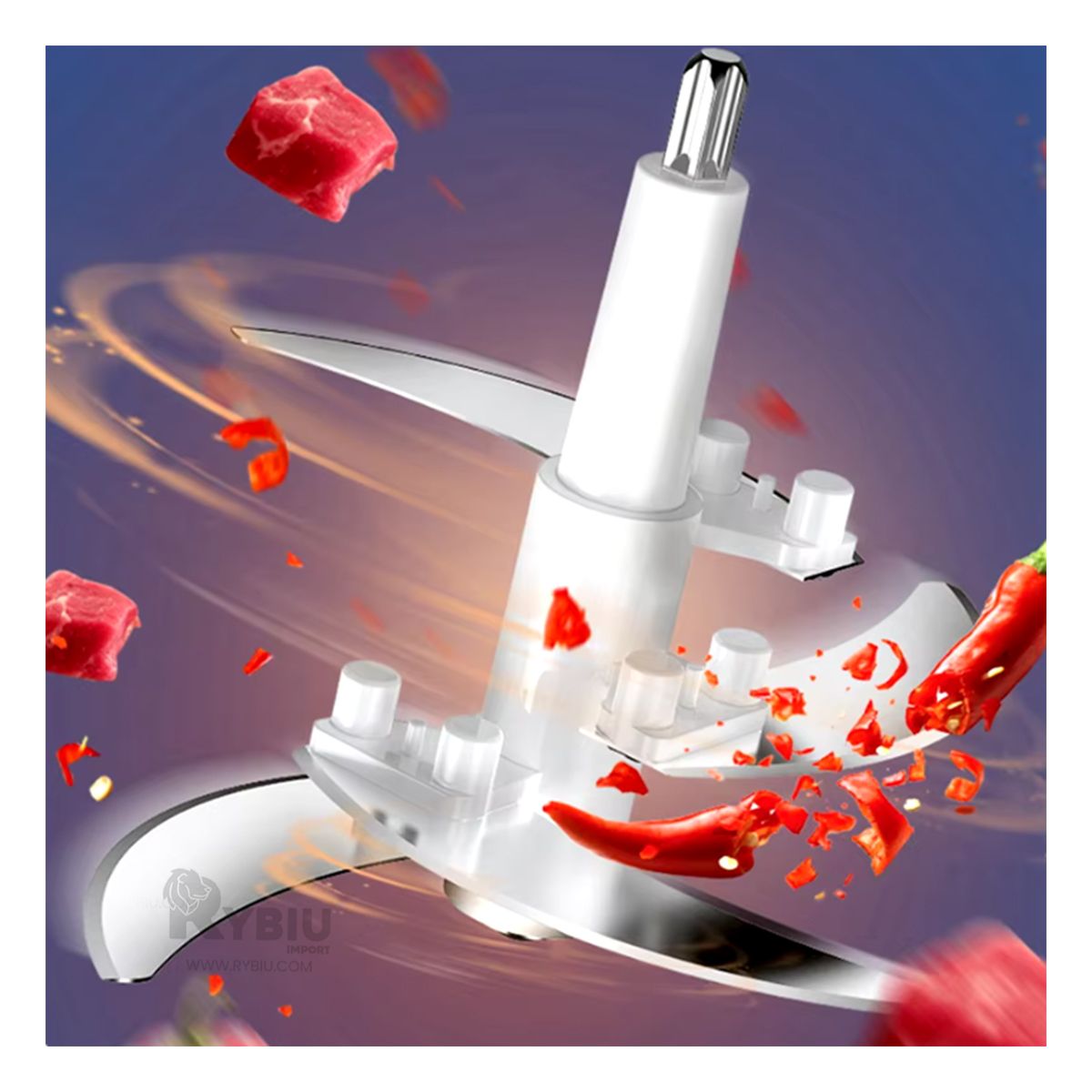 GENERICO - Picador Practico de Cocina de 3L en Negro Y+Regalo Stickers