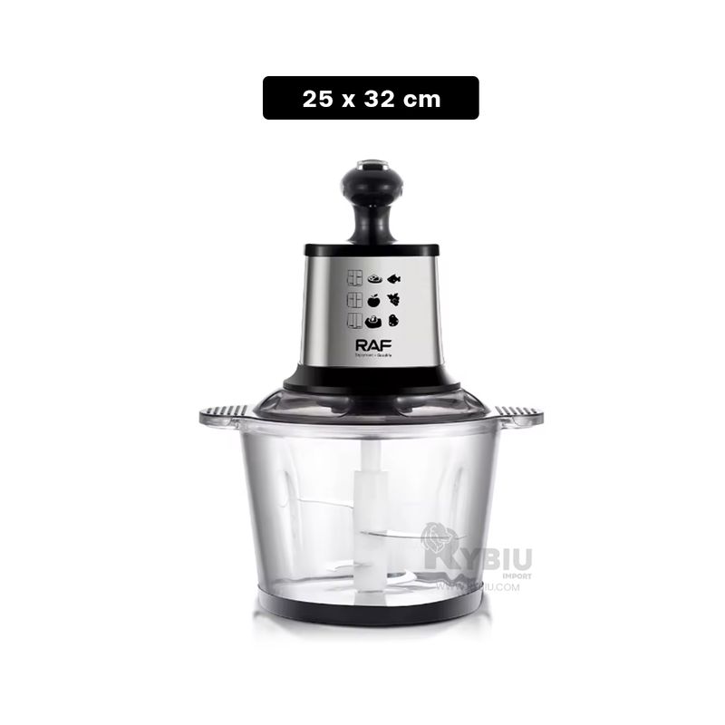 GENERICO - Triturador Multifuncional de 3L en Negro Y+Ligas de Regalo