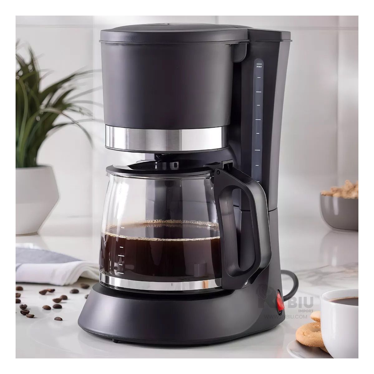 GENERICO - Cafetera Sofisticada de Color Negro Y+Papel de Regalo