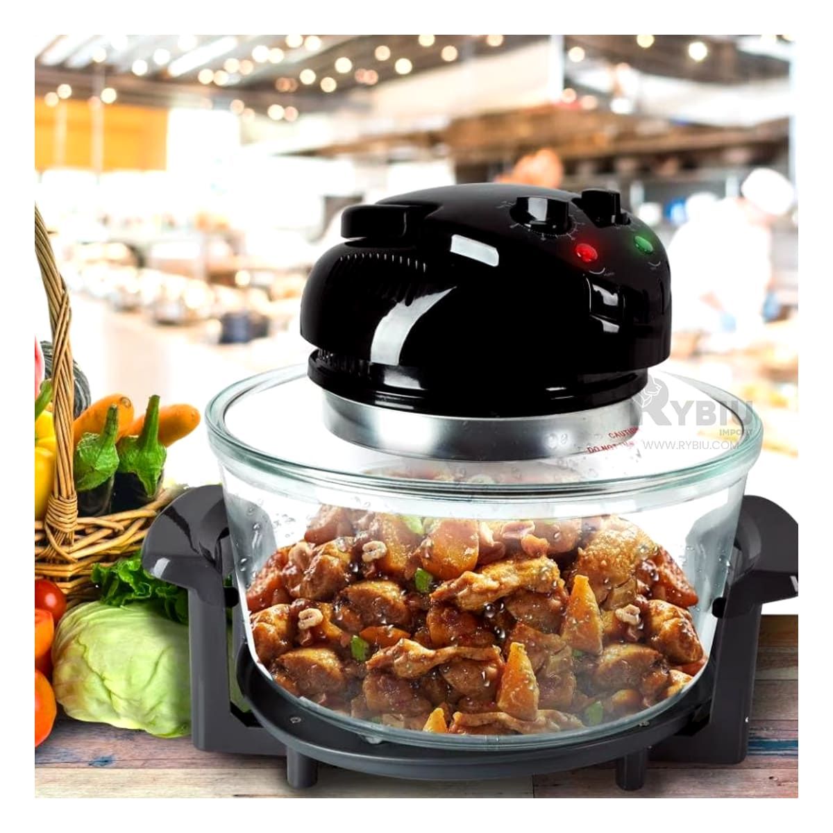 GENERICO - Freidora de Aire Electrica para Papas Fritas en Negro