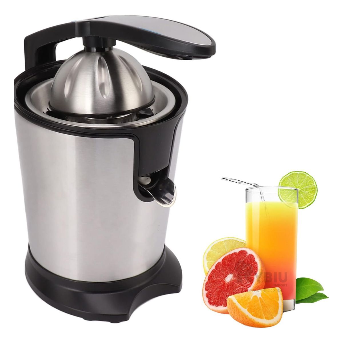 GENERICO - Exprimidor Funcional para Batidos Plateado Y+Papel de Regalo