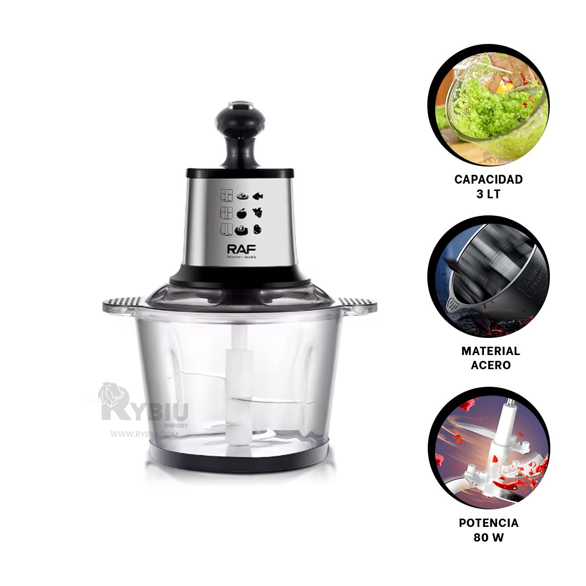 GENERICO - Picador de Alta Potencia de 3L en Negro Y+Gift Stickers