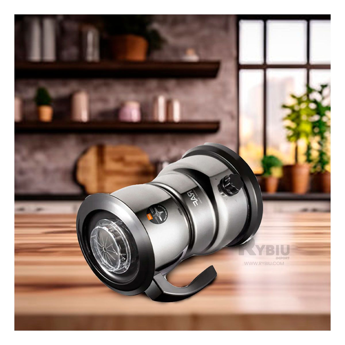 GENERICO - Moledor Resistente para Cafe en Plateado Y+Papel de Regalo