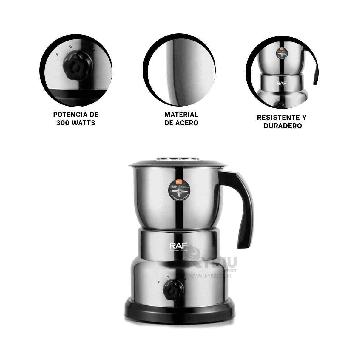 GENERICO - Molino Electrico para Nueces en Plateado Y+Post-it Adhesivos