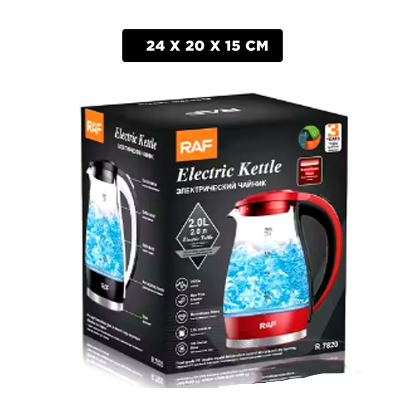 GENERICO - Calentador de Agua de 2L en Negro Y+Regalo Ligas para Peinar