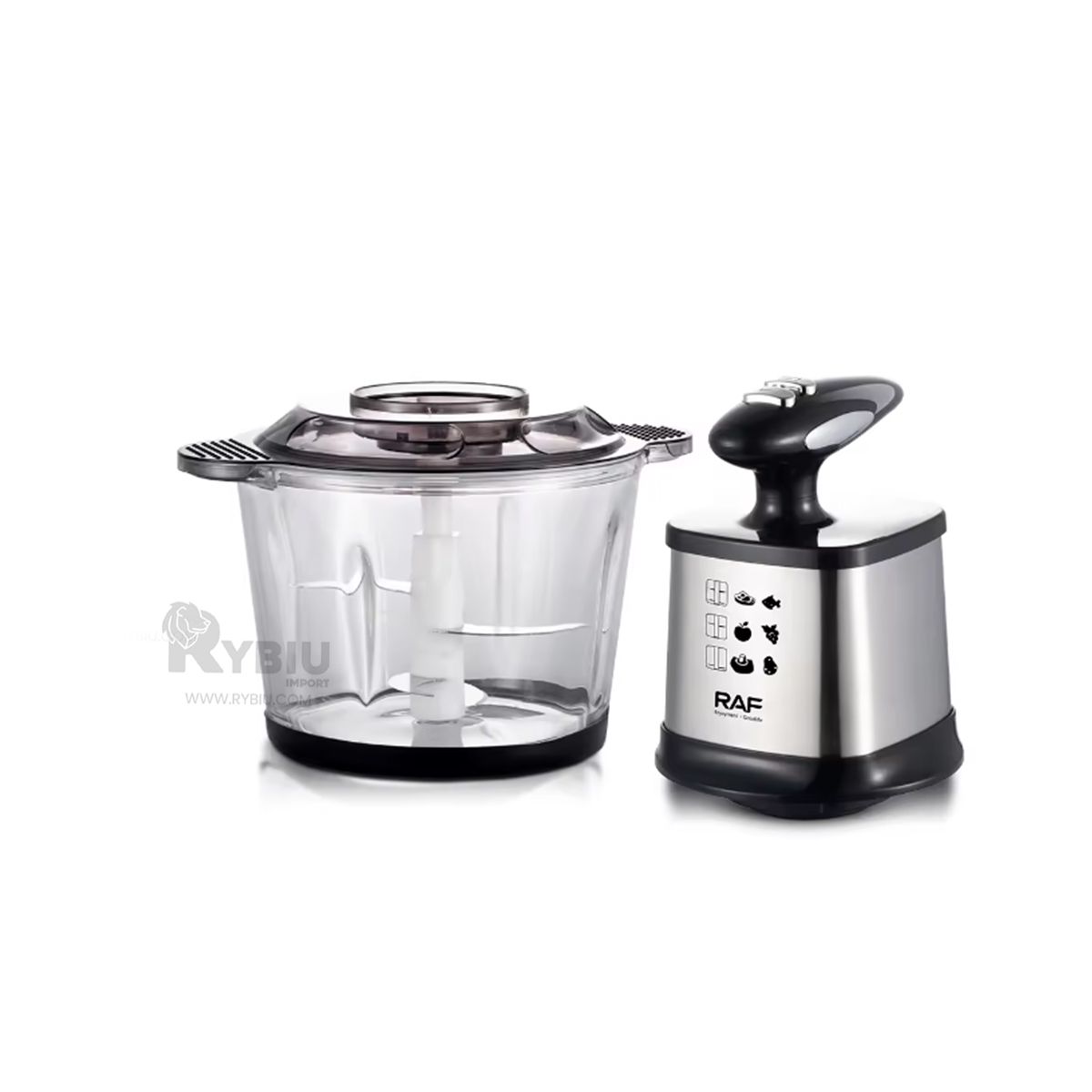 GENERICO - Triturador Electrico 3L en Negro Y+Banderitas Adhesivas