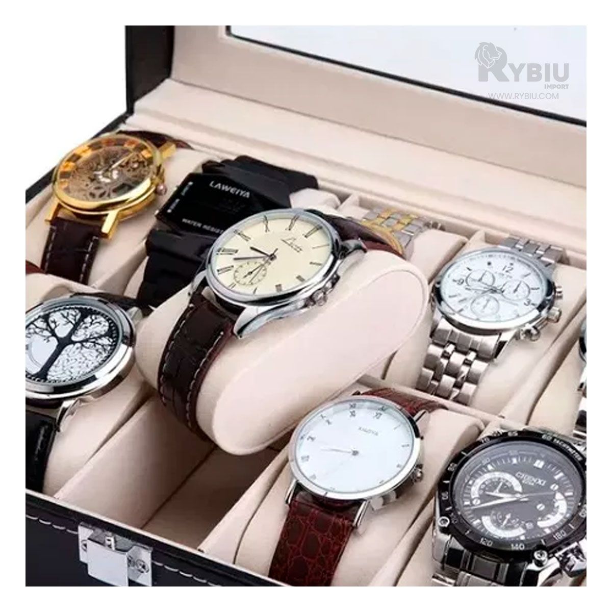 GENERICO - Organizador Duradero de Cuero Negro Y+Regalo Stickers