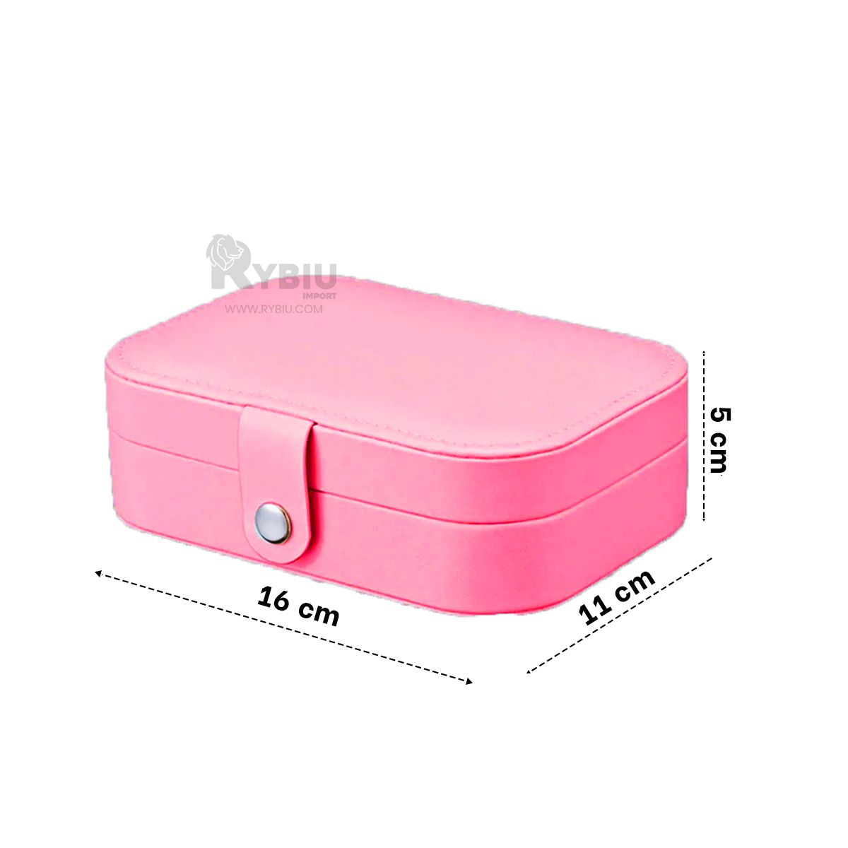 GENERICO - Caja para Guardar Joyas Elegante Fucsia Y+Ligas de Regalo