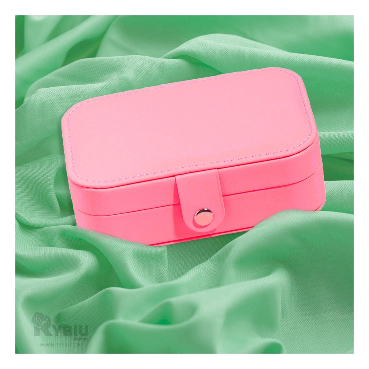 GENERICO - Caja para Guardar Joyas Elegante Fucsia Y+Ligas de Regalo